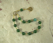 Gaia (Gaea) Pocket Prayer Beads in Moss Agate: Mother Earth, Mother of the Greek Gods