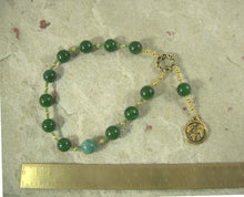 Gaia (Gaea) Pocket Prayer Beads in Moss Agate: Mother Earth, Mother of the Greek Gods