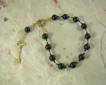 Hekate (Hecate) Pocket Prayer Beads in Jet: Greek Goddess of Magic and Witchcraft
