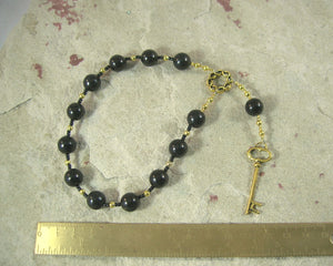 Hekate (Hecate) Pocket Prayer Beads in Jet: Greek Goddess of Magic and Witchcraft
