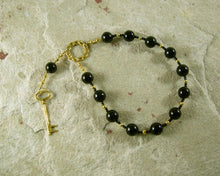 Hekate (Hecate) Pocket Prayer Beads in Black Onyx: Greek Goddess of Magic and Witchcraft - Hearthfire Handworks 