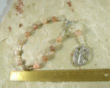 Hekate (Hecate) Pocket Prayer Beads in Moonstone: Greek Goddess of Magic and Witchcraft - Hearthfire Handworks 