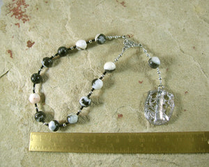 Hekate (Hecate) Pocket Prayer Beads in Zebra Jasper: Greek Goddess of Magic and Witchcraft - Hearthfire Handworks 
