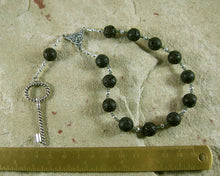 Hekate (Hecate) Pocket Prayer Beads in Black Lava: Greek Goddess of Magic and Witchcraft - Hearthfire Handworks 