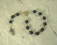 Hel (Hella) Pocket Prayer Beads in Black Onyx: Norse Goddess of Death, Ruler of the Underworld