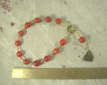 Hestia Pocket Prayer Beads in Carnelian: Greek Goddess of the Hearth, Home and Family