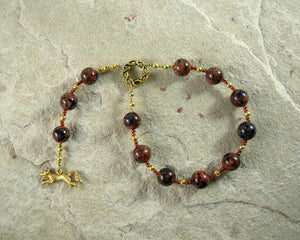Loki Pocket Prayer Beads in Goldstone: Norse God of Chaos, Change, Transformation - Hearthfire Handworks 