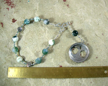 Nemetona Pocket Prayer Beads in Tree Agate: Gaulish Celtic Goddess of the Sacred Grove - Hearthfire Handworks 