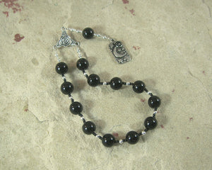 Nyx Pocket Prayer Beads in Black Onyx: Greek Goddess of the Night