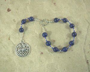 Odin (Woden) Pocket Prayer Beads in Lapis Lazuli: Norse God of Battle, Magic, Runes, Wisdom
