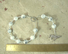 Skadhi (Skadi) Pocket Prayer Beads in White Howlite: Norse Goddess of Winter and the Wild