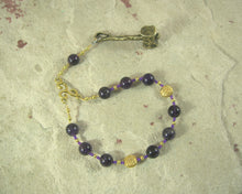 Sucellus Pocket Prayer Beads in Amethyst: Gaulish Celtic God of Fertility, Agriculture and Wine