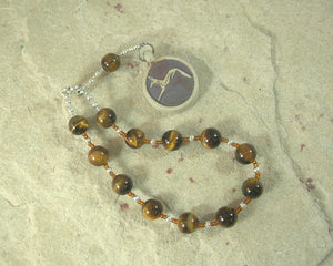 Wepwawet Pocket Prayer Beads in Tiger Eye: Egyptian God of Protection and War, God of Possibilities, Opener of Ways