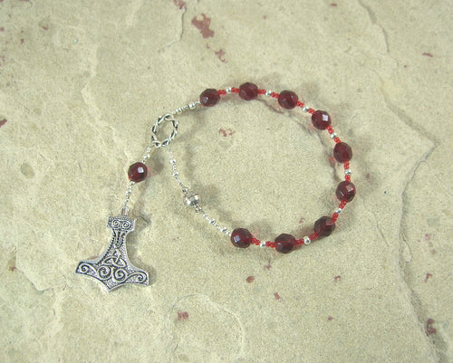 Thor Travel Prayer Beads: Norse God of Thunder, Protector of Humanity