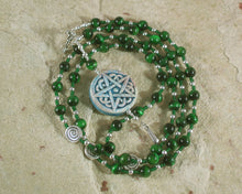 Pentacle Meditation Bead Necklace in Green Tiger Eye - Hearthfire Handworks 